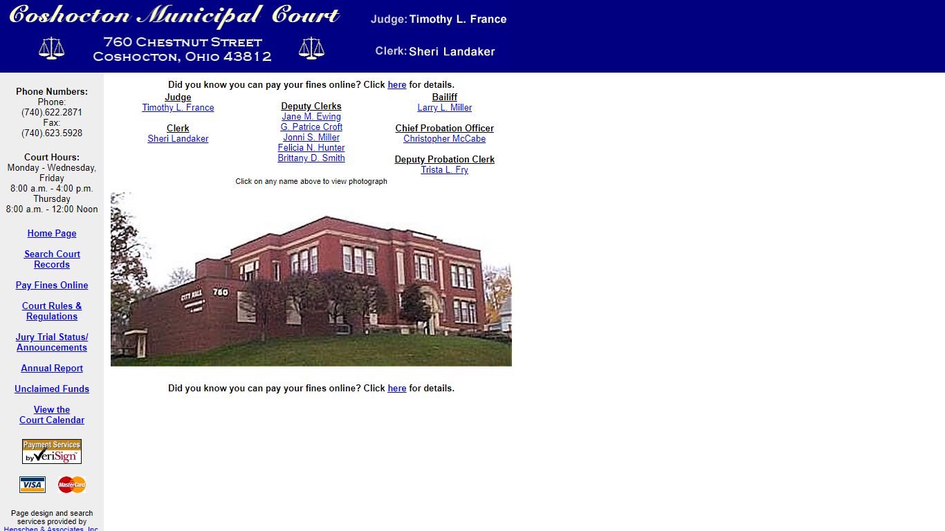 Coshocton Municipal Court - Home Page