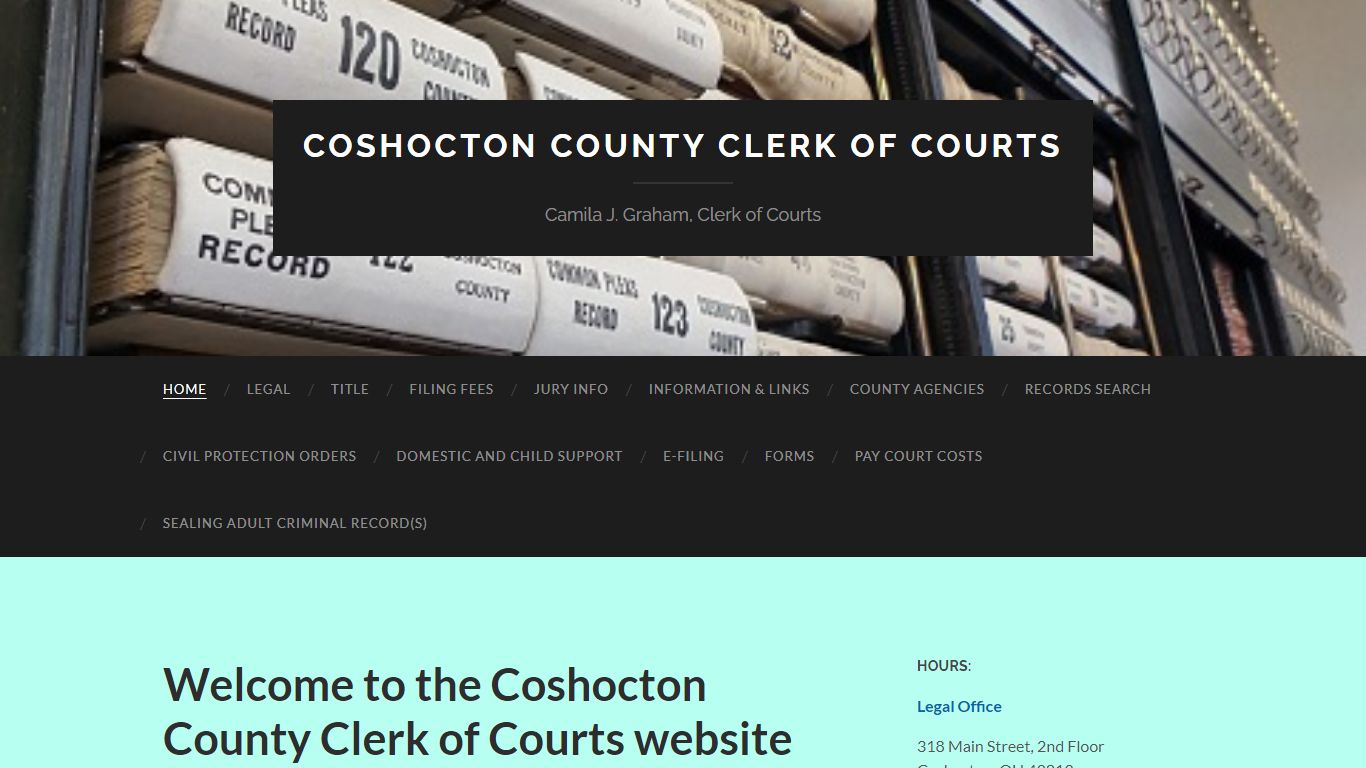 Coshocton County Clerk of Courts – Camila J. Graham, Clerk ...
